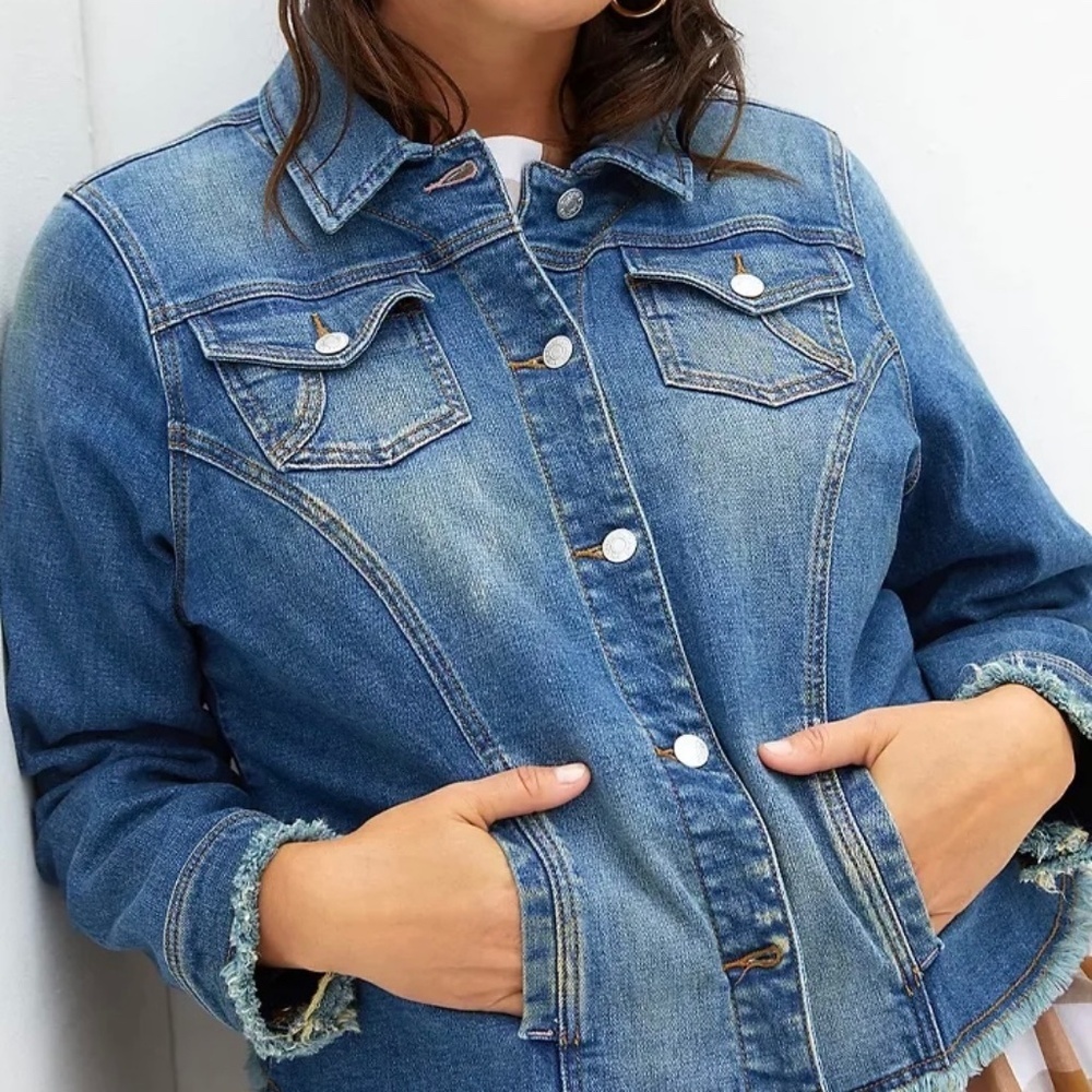 PILCRO DENIM TRUCKER JACKET
